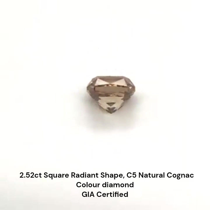 Thumbnail: 2.52 carat C5 natural fancy cognac color