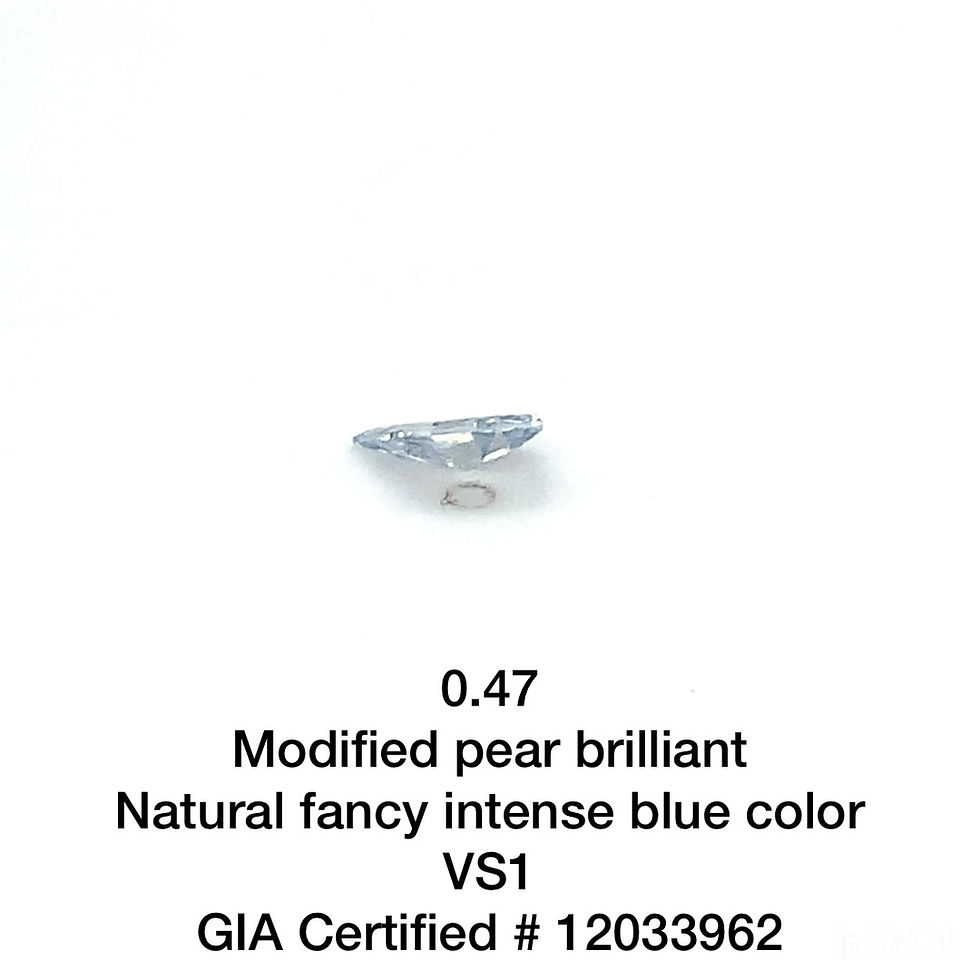 Thumbnail: 0.47 carat natural fancy intense blue pear