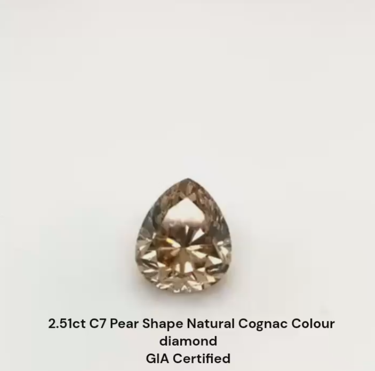 2.51 carat C7 natural fancy cognac color
