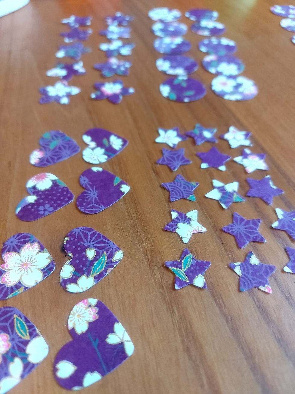 Miniature : Stickers autocollants japonais - Sakura - Violets