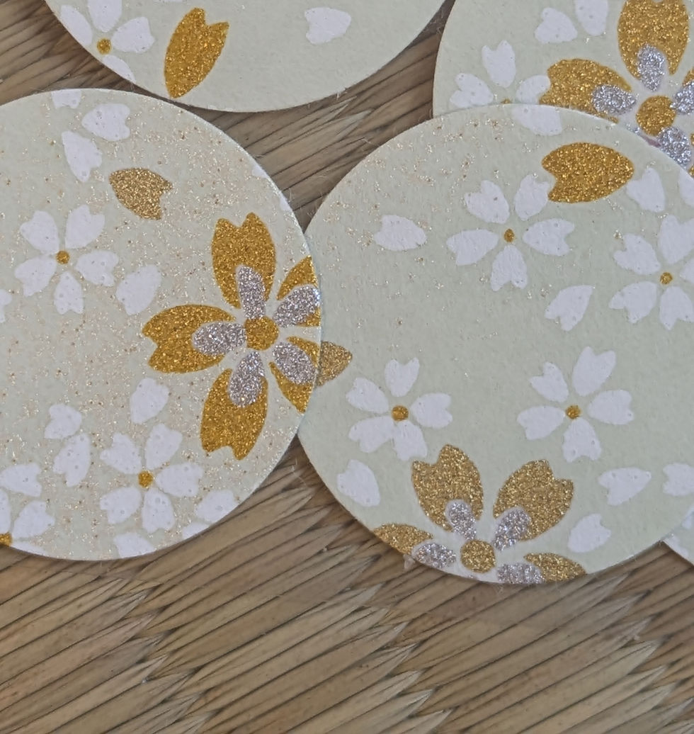 Miniature : Stickers autocollants japonais - Ronds - Blanc