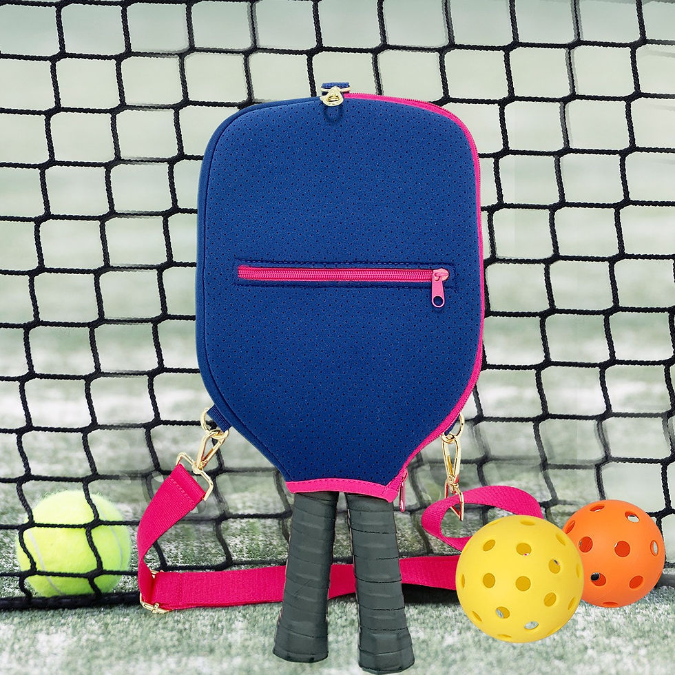 Thumbnail: Diving  Cute Pink Fabric Pickle Ball Ratchet Storage Bag