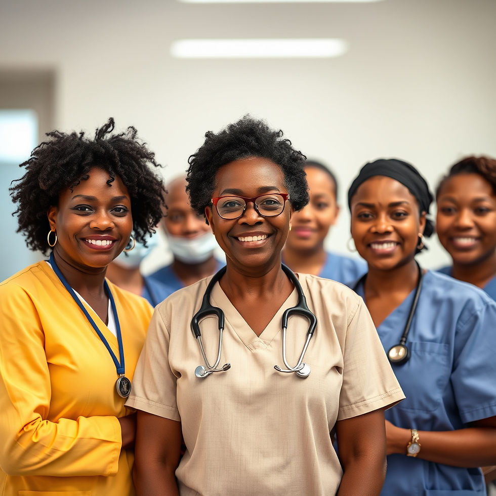 picture of a group of health professionals heard towards helping seniors and veterans with