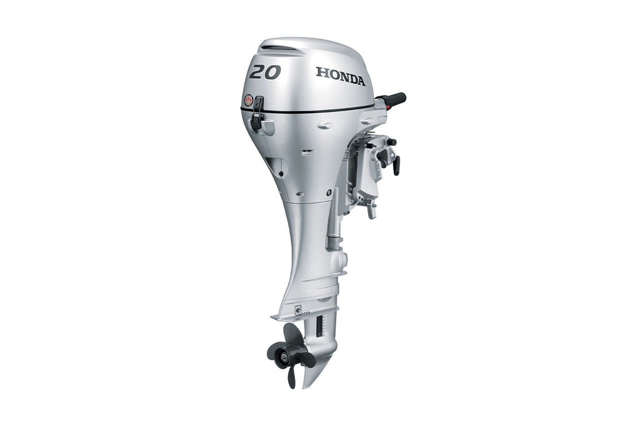 Honda BF20D3LH 20 HP Portable Outboard, 20" Shaft, Tiller, Manual Start