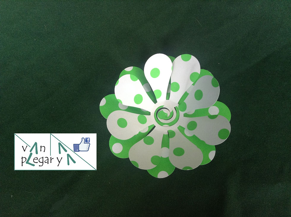 Miniatura: flor con relieve fluo doble petalo x 3 unidades