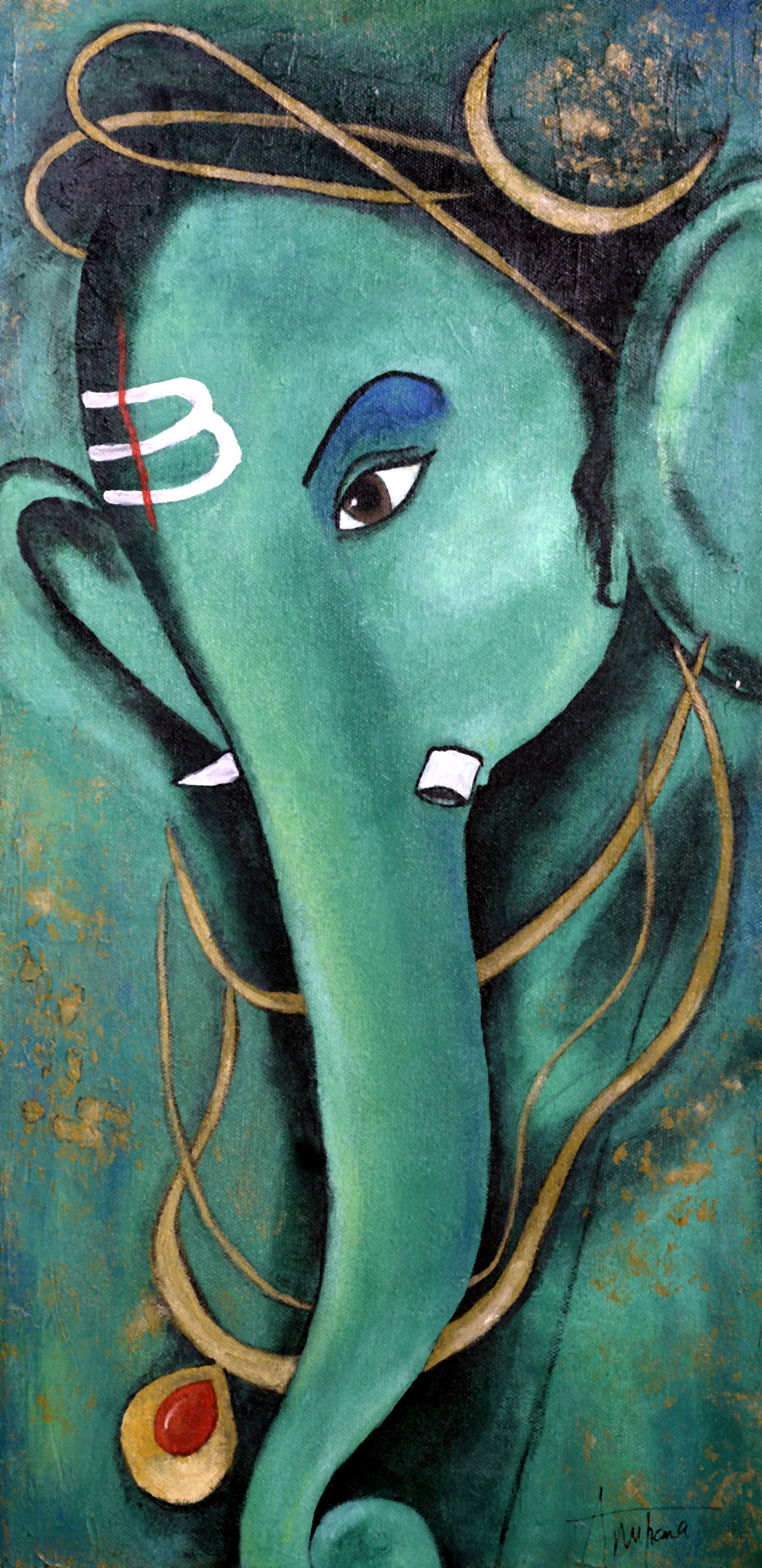 Painting | Abstract Ganesh