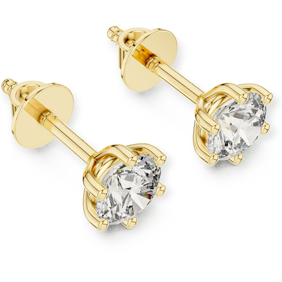 Thumbnail: 1.22ct Round Diamond Stud Earrings