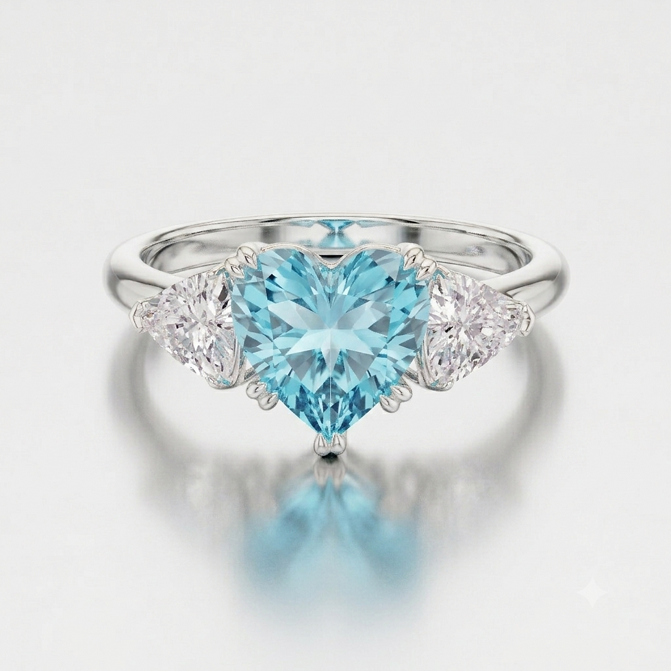Thumbnail: 2.60ct Heart Three-Stone Ring