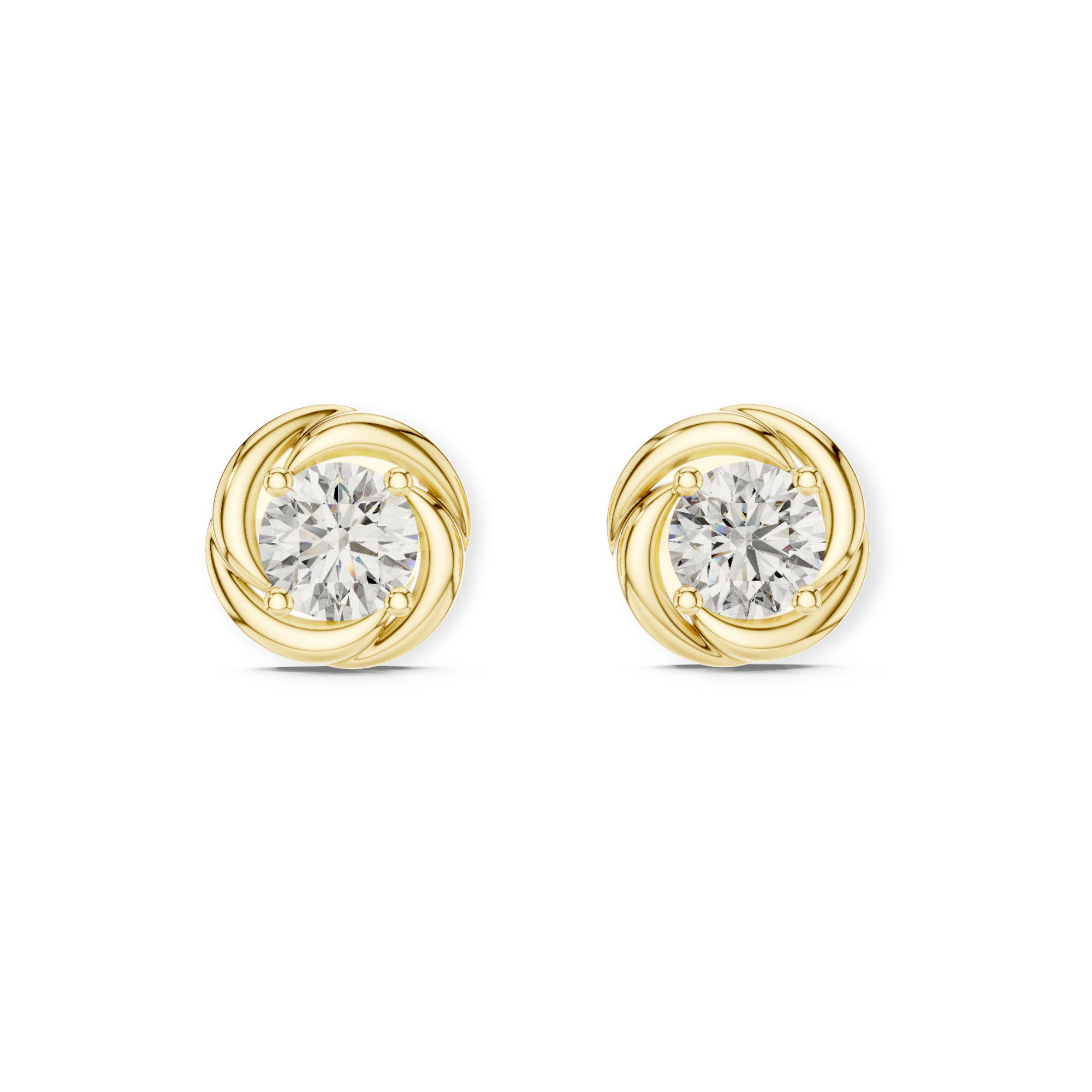 0.48ct Round Love Knot Stud Earrings