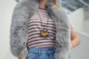 A Woman Wearing Striped Shirt