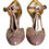 Miniatura: Dolce & Gabbana Pink Gold Leather Pumps T-strap Sandals Shoes