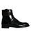 Miniatura: Dolce & Gabbana Black Logo Lace Up Mid Calf Men Boots Shoes