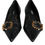 Miniatura: Dolce & Gabbana Black Devotion Leather Pointy Flats Shoes