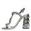 Miniatura: Dolce & Gabbana Silver Crystals High Heels Sandals Shoes