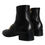Miniatura: Dolce & Gabbana Black Lambskin Leather Men Ankle Boots Shoes