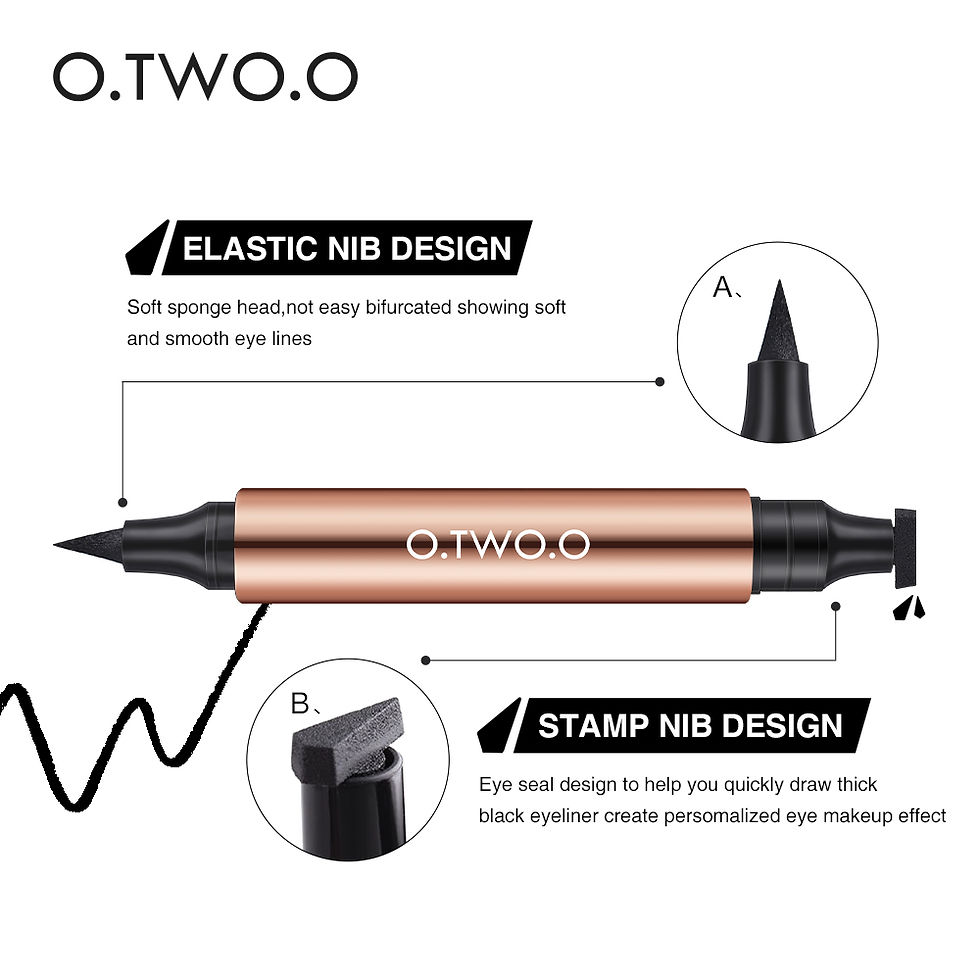 Thumbnail: O.TWO.O Eyeliner Stamp Black Liquid Eyeliner Pen Waterproof Fast Dry Double-ende