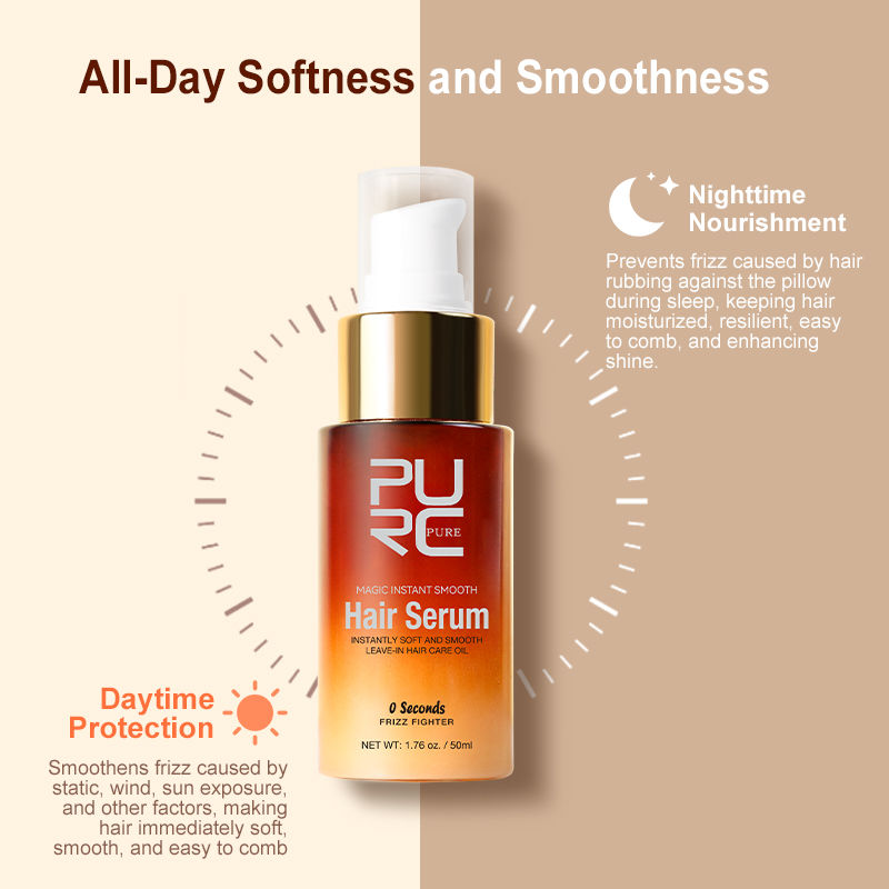 Thumbnail: PURC Magic Instant Smooth Hair Serum Nourishing Repair Damaged Leave-In Hair Oil