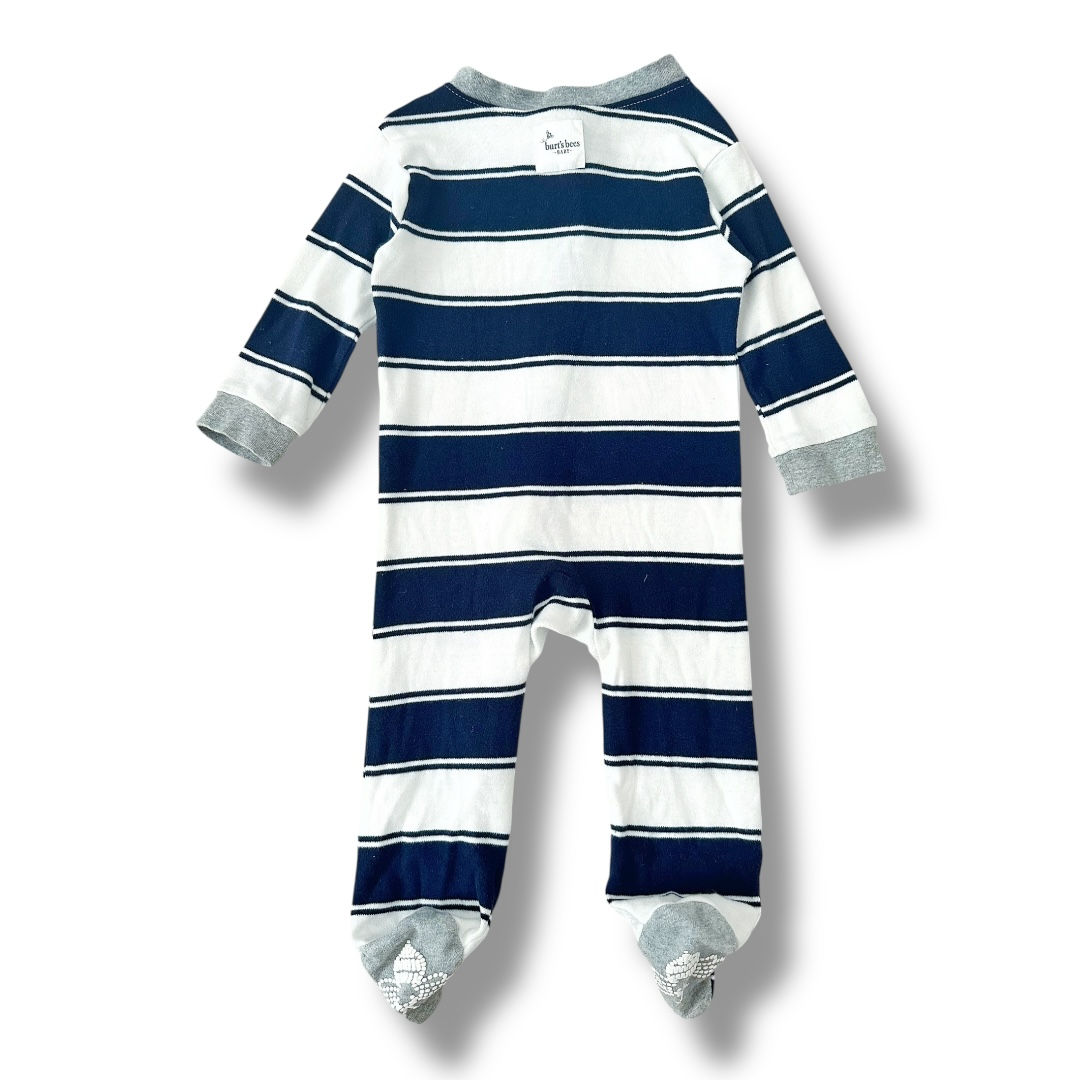Burt’s Bees | Wide Stripe Footie Sleeper (3-6 mos)