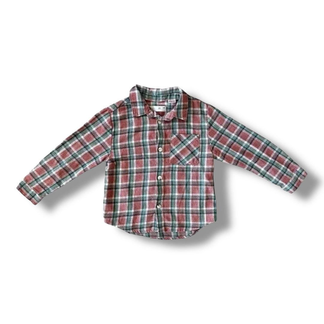 Zara | Plaid Flannel Button Down (3-4 years)