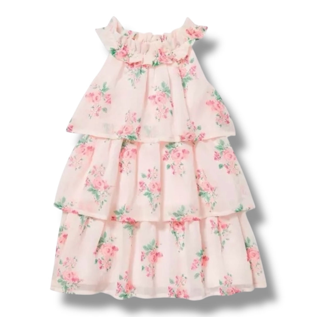 Janie & Jack | Floral Tiered Chiffon Dress (8)