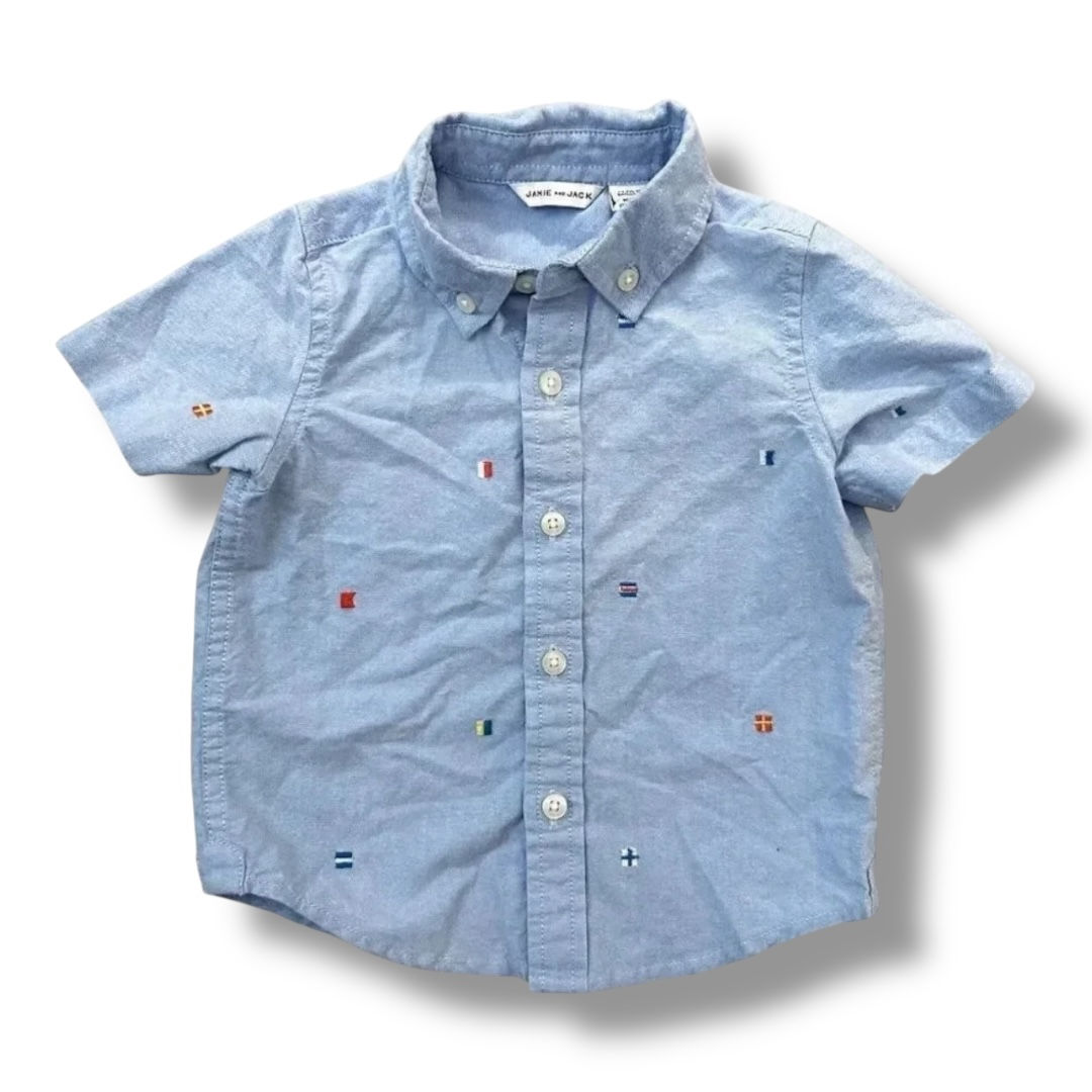 Janie & Jack | Nautical Toddler Button Down (12-18 mos)