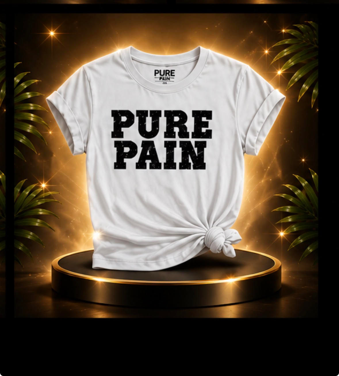 Her-Pure Pain Tee Black and White
