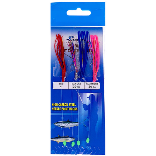 Squad Rigs Sanhu Bait Squid Rigs Size #4 10 Packs | Sanhu Tackle
