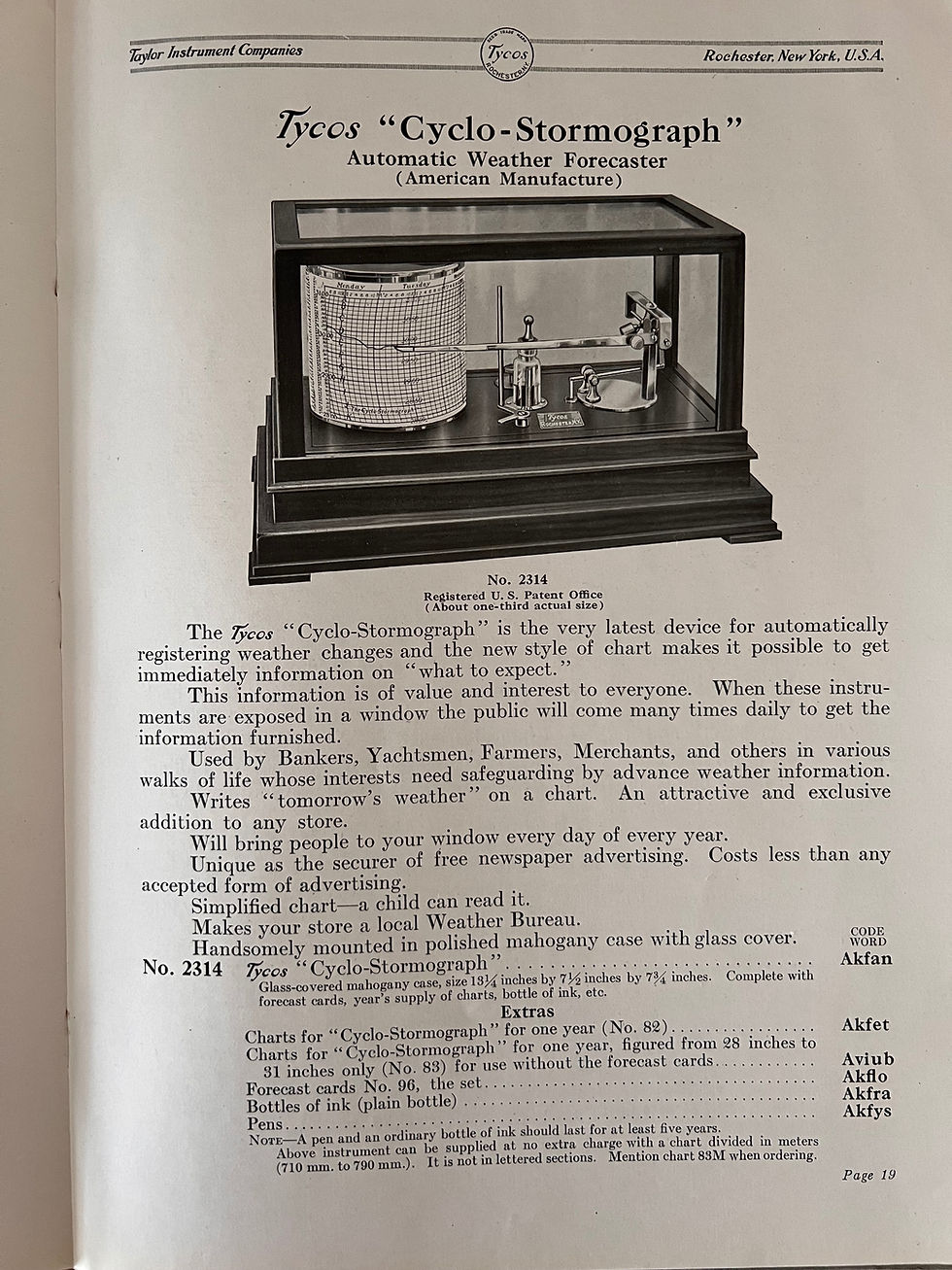 Thumbnail: Oak Barograph by Leighton and Son, Lancaster.