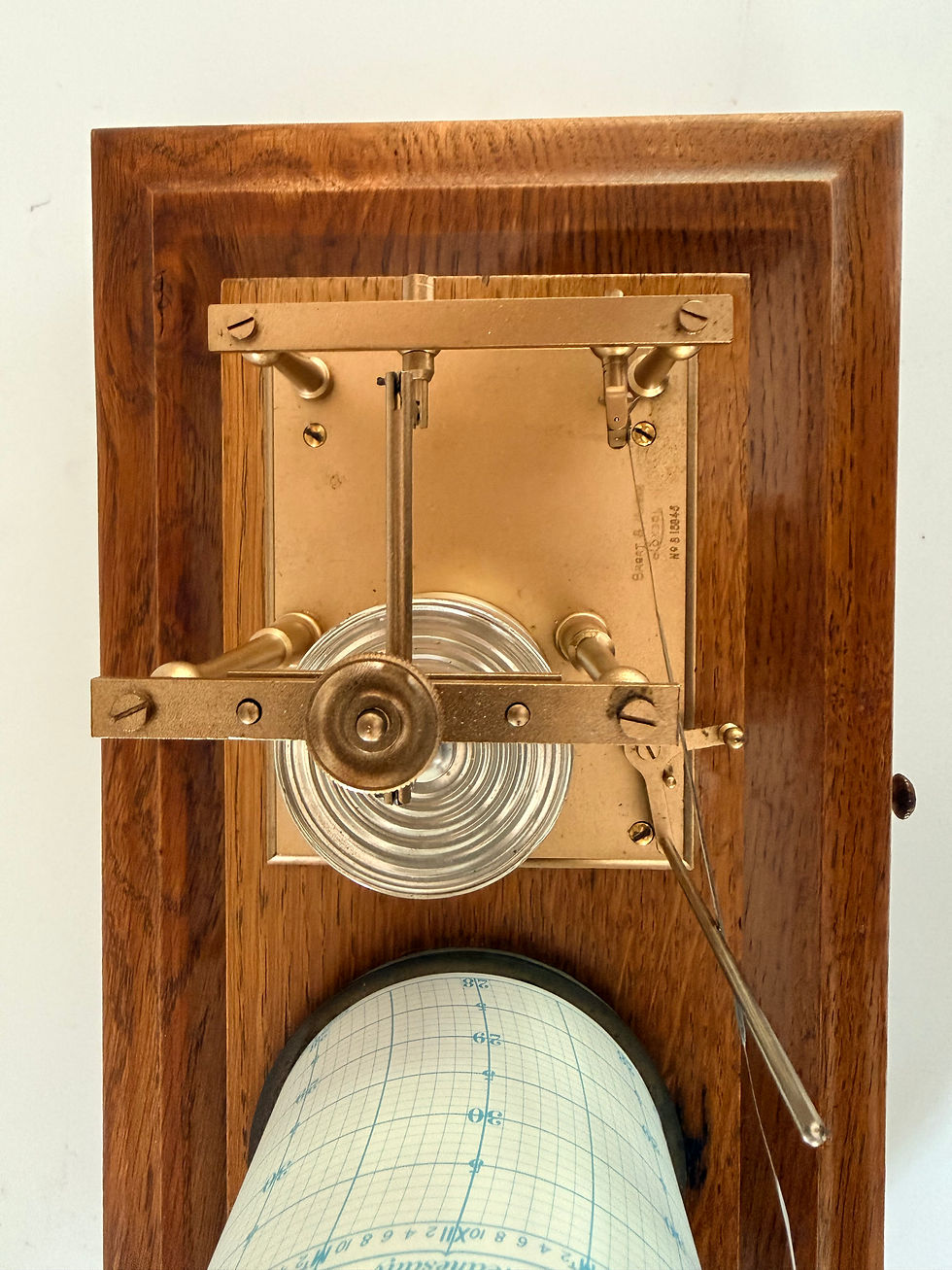 Thumbnail: Short and Mason Barograph in Golden Oak