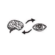 Hand drawn Eye and Brain connected icon social media dopamine.png