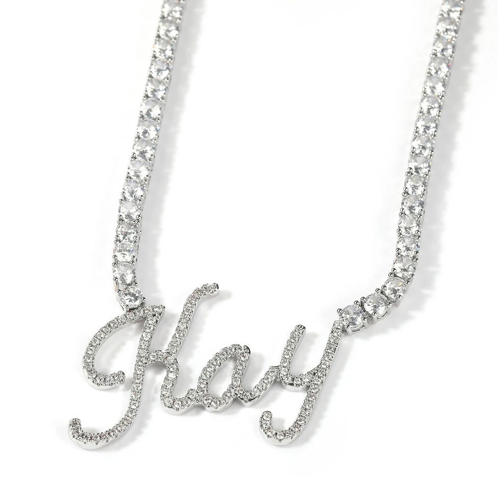 Thumbnail: Diamond CZ Name Necklace
