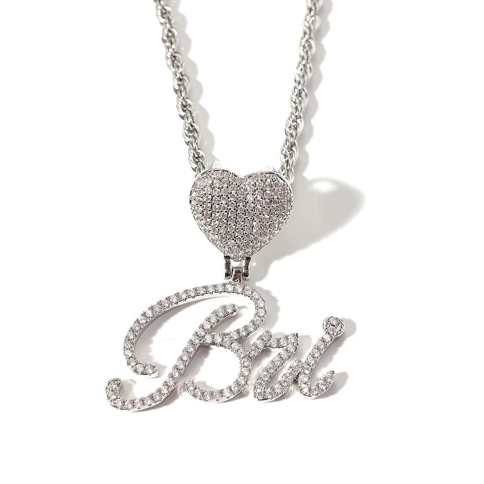 Thumbnail: Heart Bail Custom Name Necklace