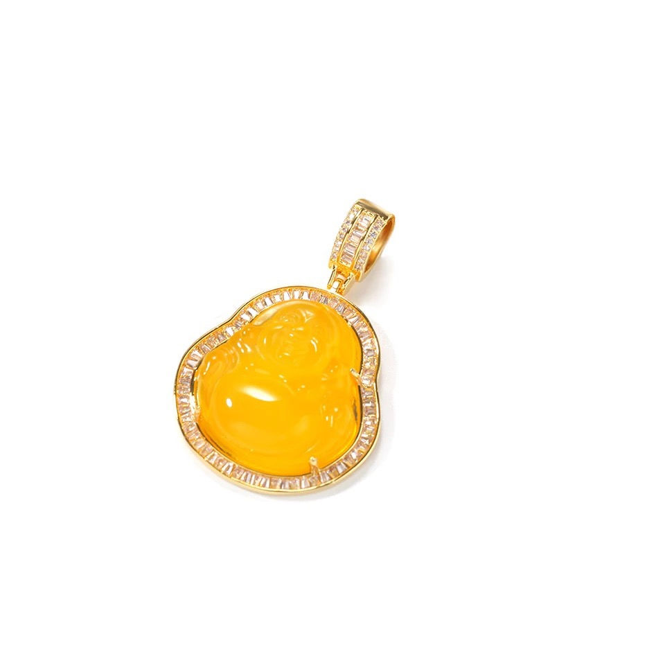 Thumbnail: Happy Buddha Pendant Necklace 