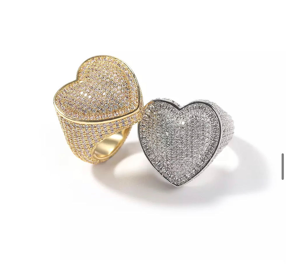 Miniatura: Ice Bubble Heart Ring