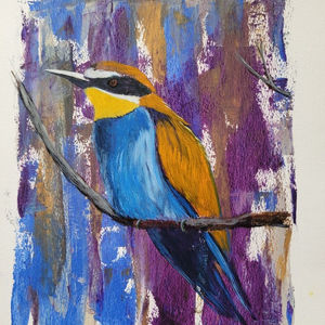 le Martin Pecheur
huile et acrylique sur toile