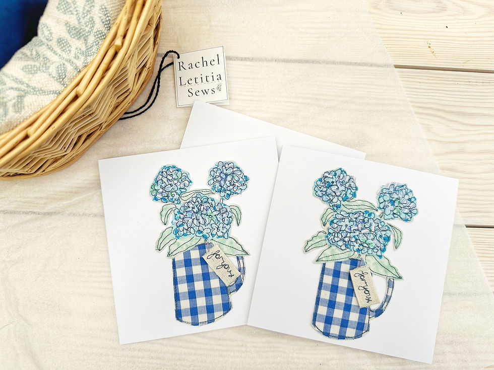 Thumbnail: Hydrangea Textile Card 