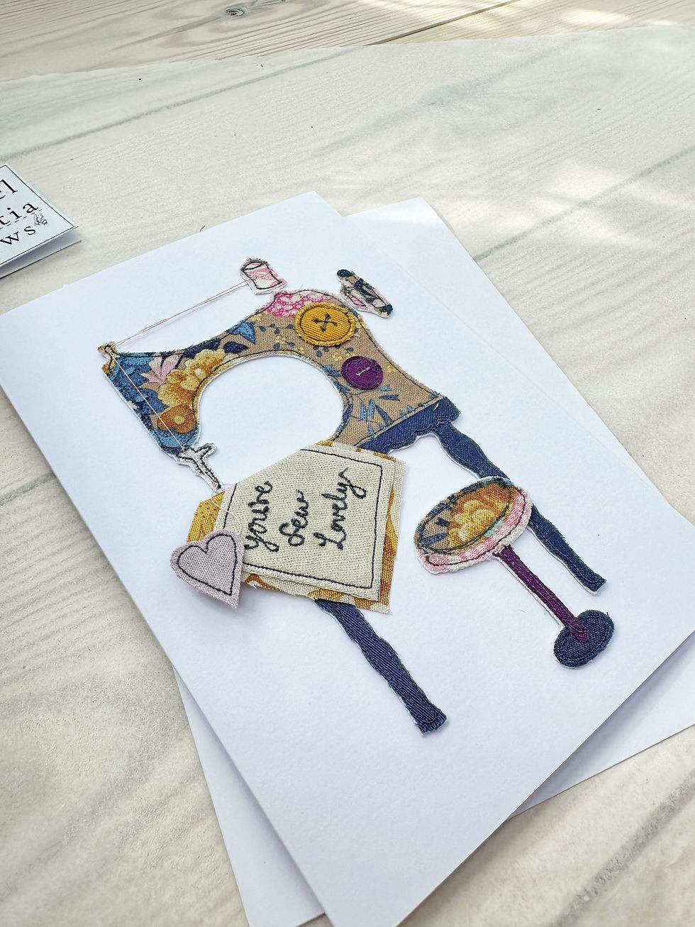 Thumbnail: Textile Sewing Machine Greeting Card