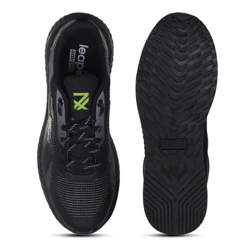 Thumbnail: Liberty NITSOFT-1E Sports Black Lacing Running Shoes for Men