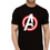 Thumbnail: Avengers Logo Printed Men's Cotton Round Neck Black T-shirt