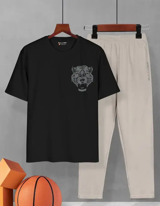 BULLMER Trendy Clothing Set with Oversized T-Shirt & Pants Co-ords for Men.