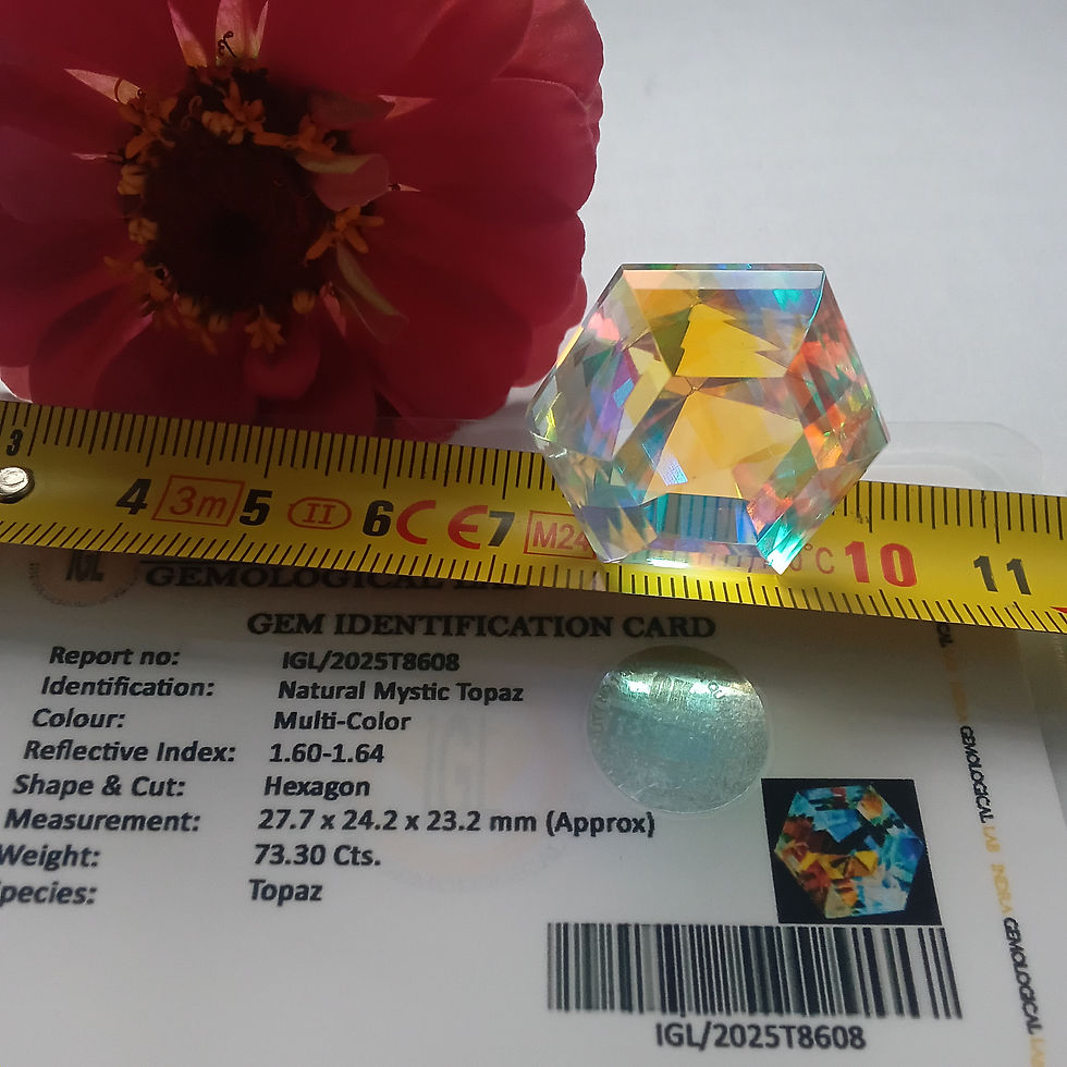 Miniatura: Topazio Mistico Natural Enorme com Certificado