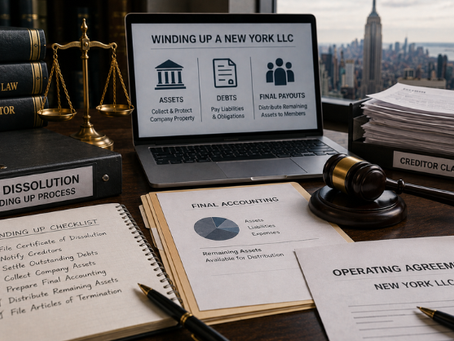 Winding Up a New York LLC After Dissolution: Who Controls the Assets, Debts, and Final Payouts
