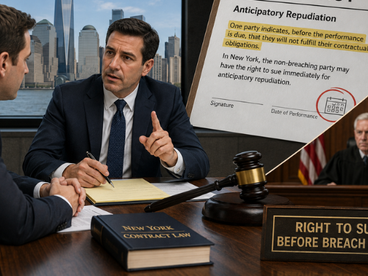Anticipatory Repudiation in New York Contracts: When NYC Business Owners Can Sue Before the Breach Date