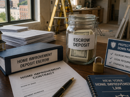 Home Improvement Deposit Escrow in New York: How NYC Homeowners Protect Six-Figure Down Payments
