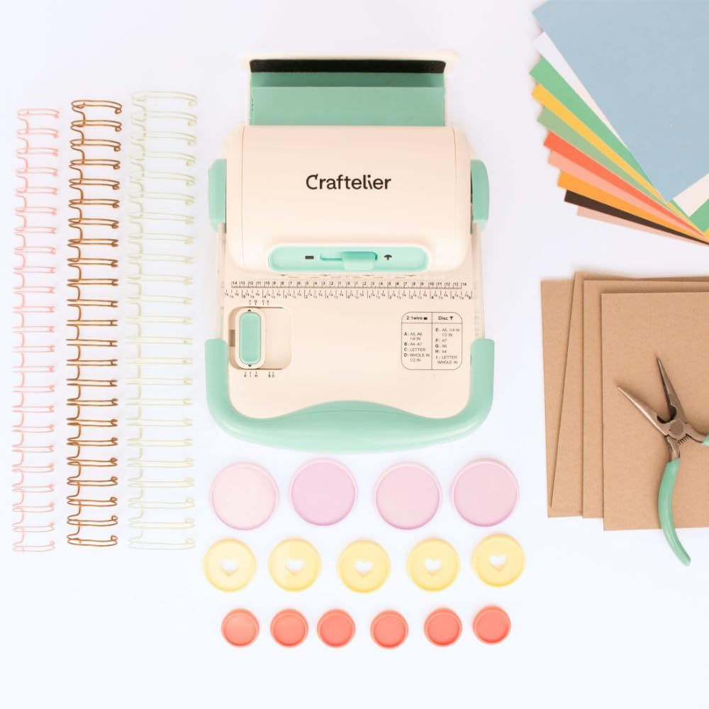 Kit de Encadernação Minty Duo para Scrapbooking e Álbuns