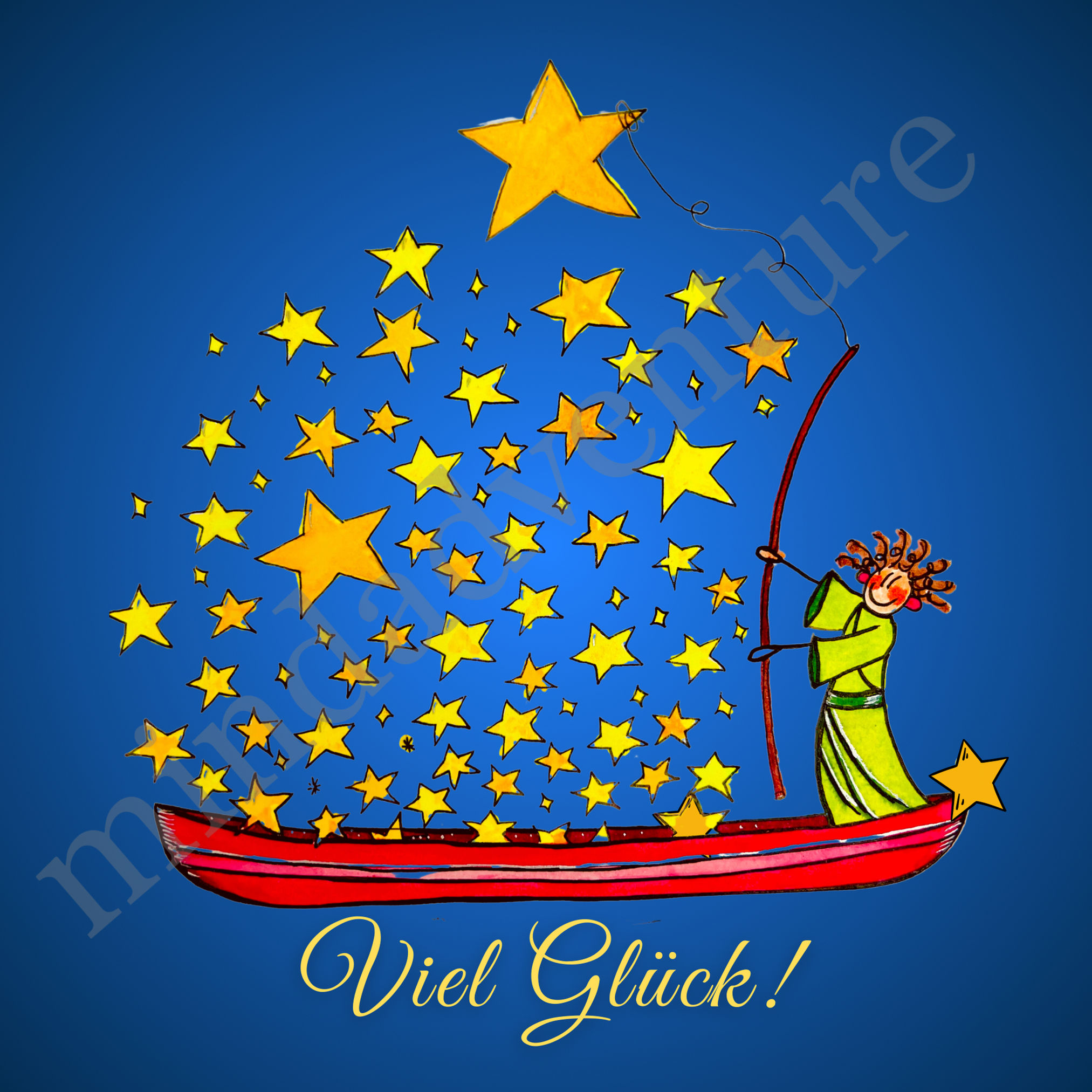 Grusskarte - 'Stella am Sternefischen'