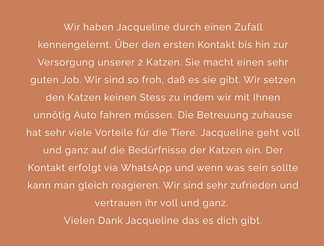Kundenfeedback Tierbetreuung