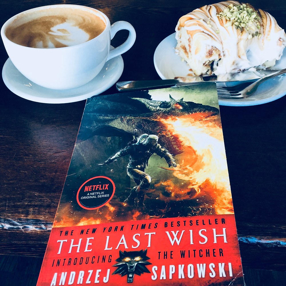 Book in cafe, before social distancing began