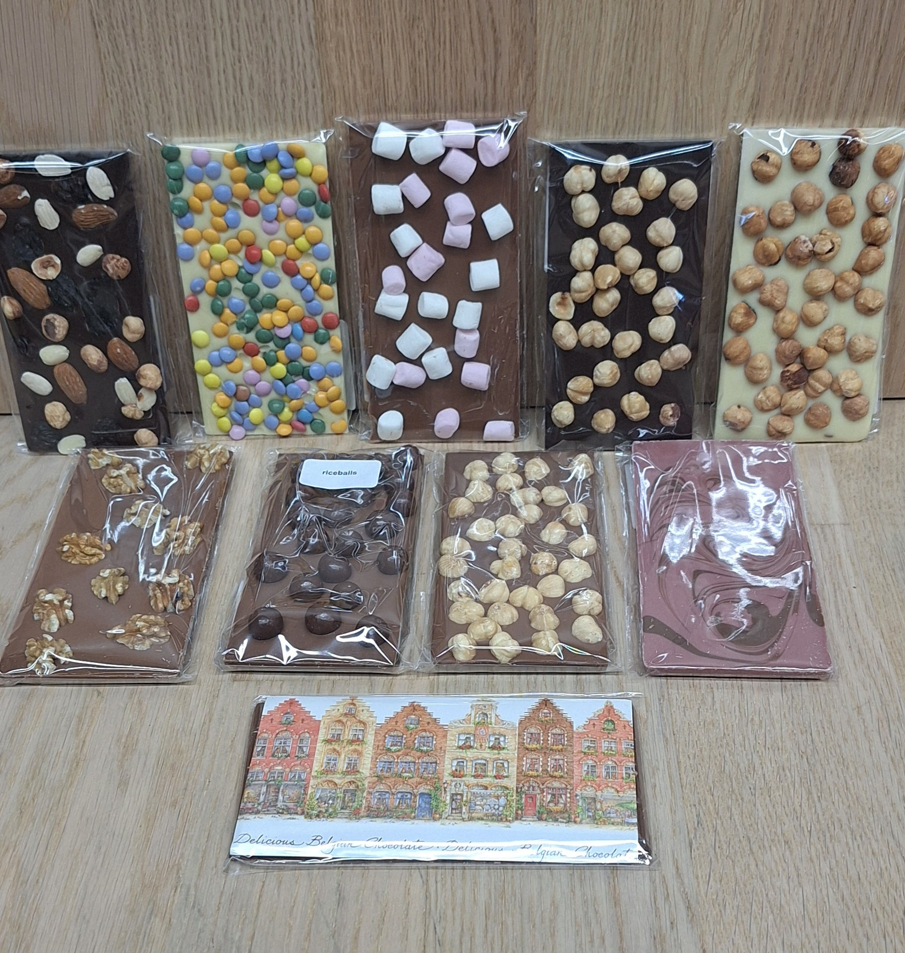 tablet chocolade huisgemaakt, assortiment