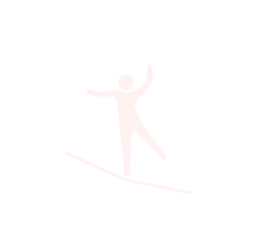 Hombre equilibrado en blancos
